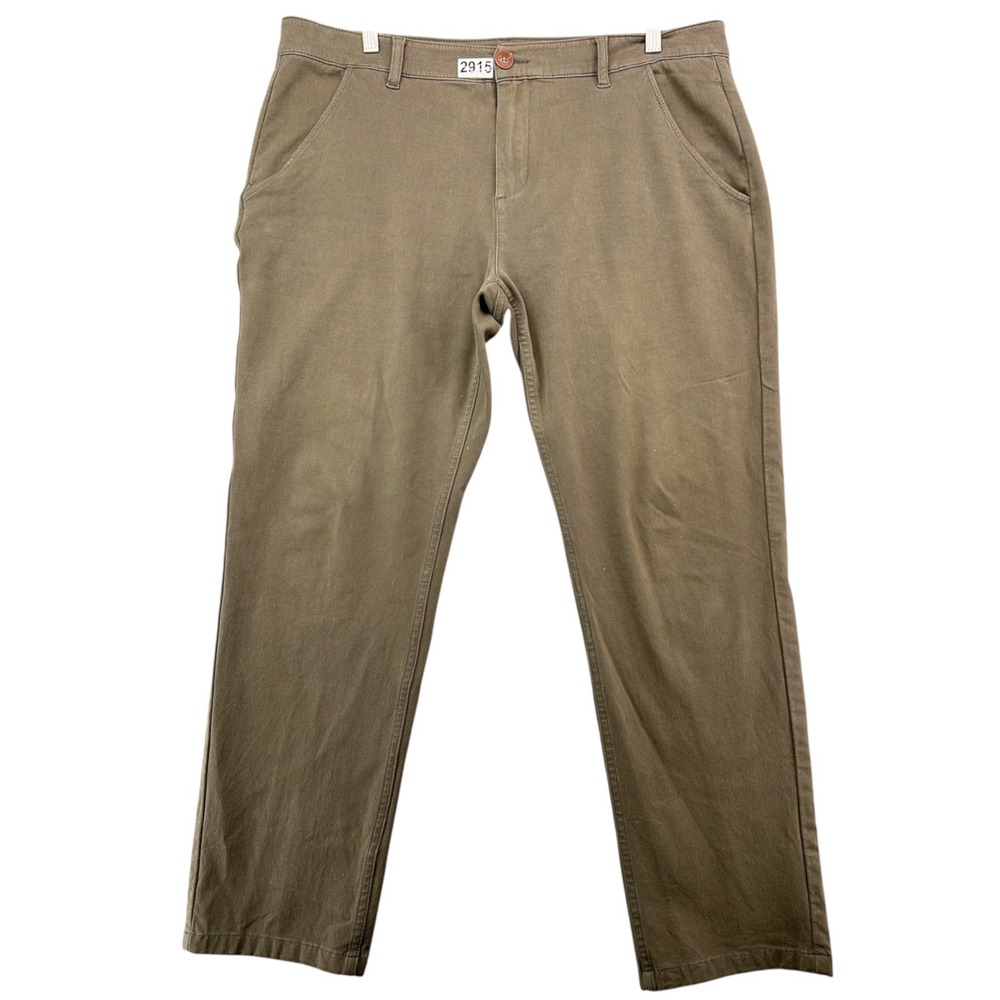 Mugsy Jeans Olives Chino Pants Mens 38x30 Brown Olive Stretch K4PNOL-38X30